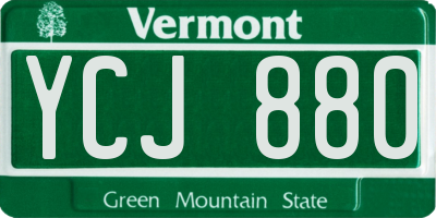 VT license plate YCJ880