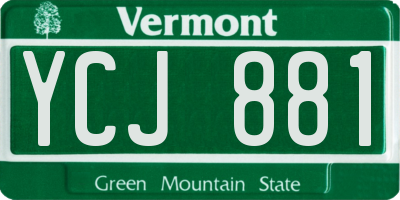 VT license plate YCJ881