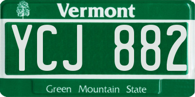 VT license plate YCJ882