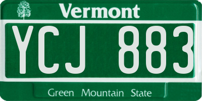 VT license plate YCJ883