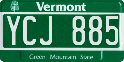 VT license plate YCJ885