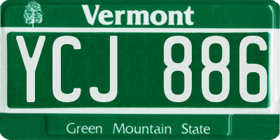 VT license plate YCJ886