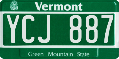 VT license plate YCJ887