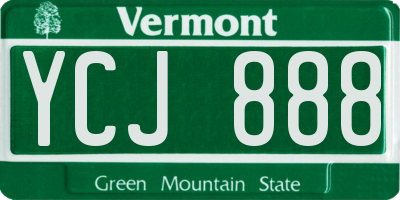 VT license plate YCJ888