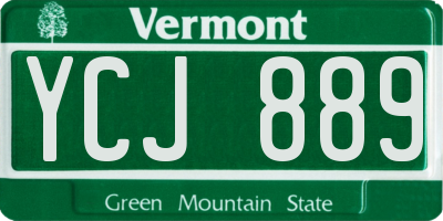 VT license plate YCJ889