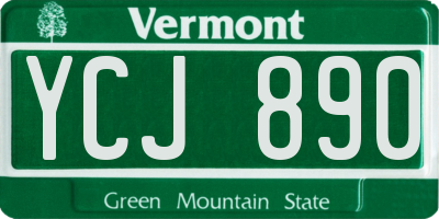 VT license plate YCJ890
