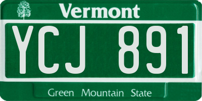 VT license plate YCJ891