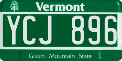 VT license plate YCJ896