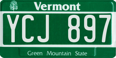 VT license plate YCJ897