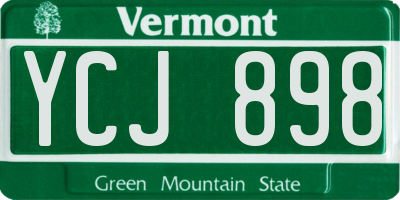 VT license plate YCJ898