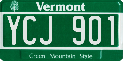 VT license plate YCJ901