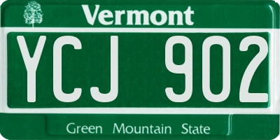 VT license plate YCJ902