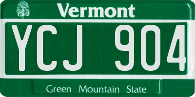 VT license plate YCJ904