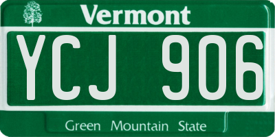 VT license plate YCJ906