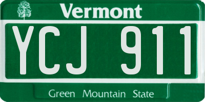 VT license plate YCJ911