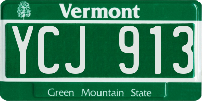 VT license plate YCJ913