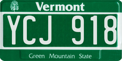 VT license plate YCJ918