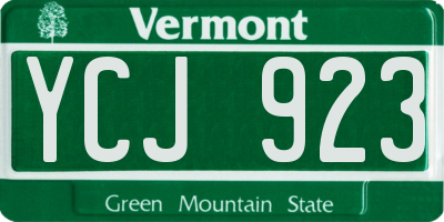 VT license plate YCJ923