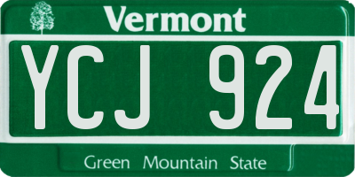 VT license plate YCJ924