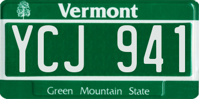 VT license plate YCJ941