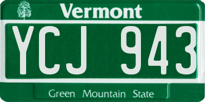 VT license plate YCJ943