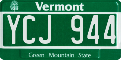 VT license plate YCJ944