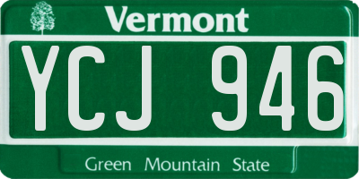 VT license plate YCJ946