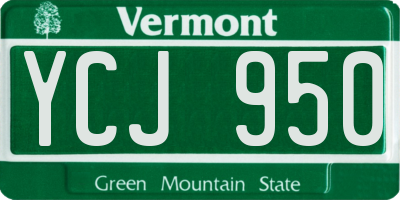 VT license plate YCJ950