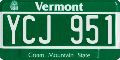 VT license plate YCJ951