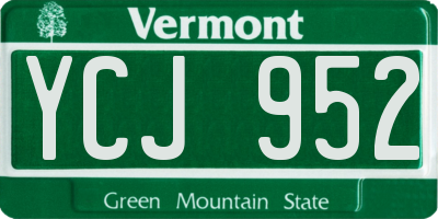 VT license plate YCJ952