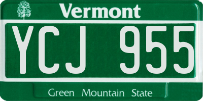 VT license plate YCJ955