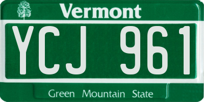 VT license plate YCJ961