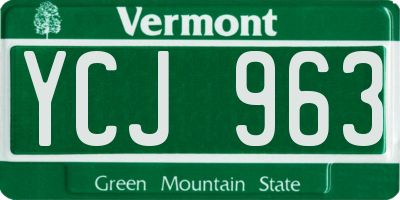VT license plate YCJ963