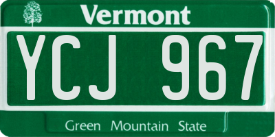 VT license plate YCJ967