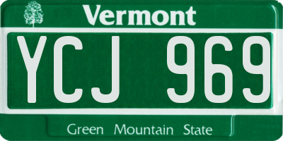 VT license plate YCJ969