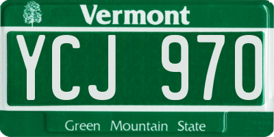 VT license plate YCJ970