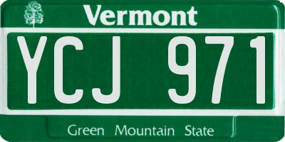 VT license plate YCJ971