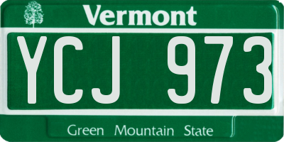 VT license plate YCJ973