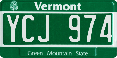 VT license plate YCJ974
