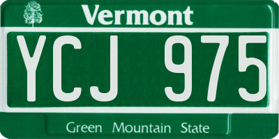 VT license plate YCJ975
