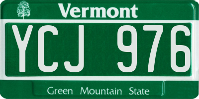 VT license plate YCJ976