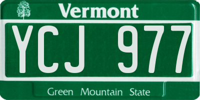 VT license plate YCJ977