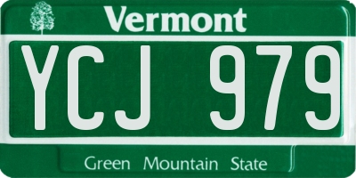 VT license plate YCJ979
