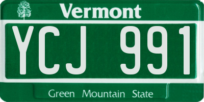 VT license plate YCJ991