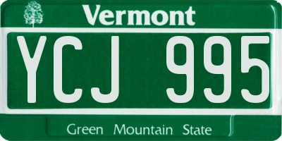 VT license plate YCJ995