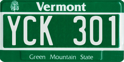 VT license plate YCK301