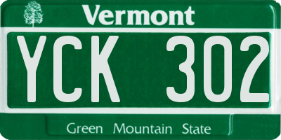 VT license plate YCK302