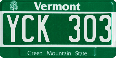 VT license plate YCK303