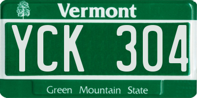 VT license plate YCK304