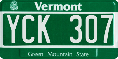 VT license plate YCK307